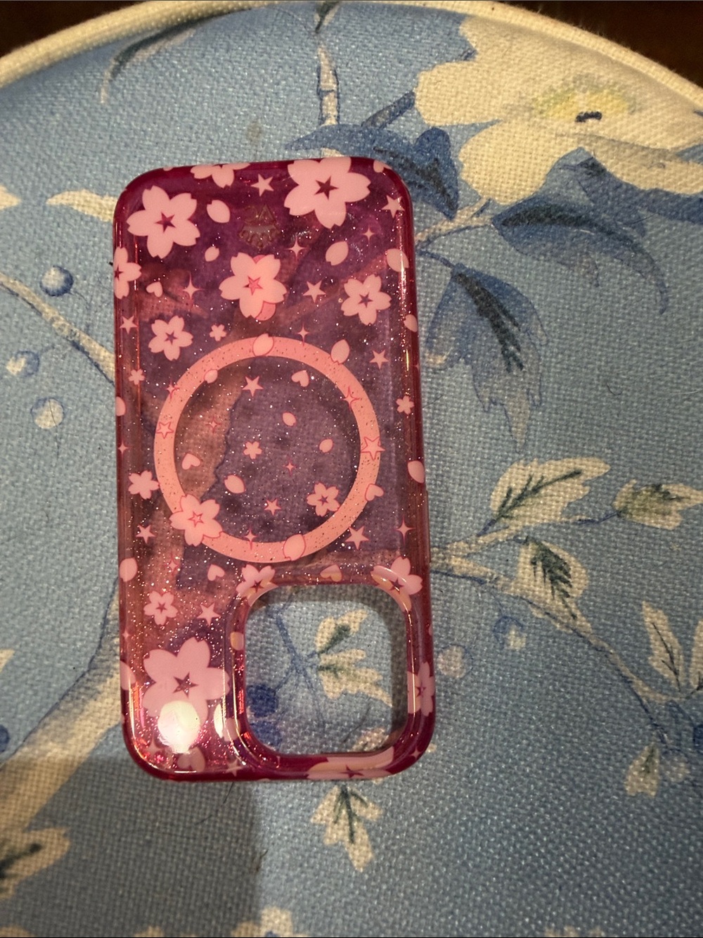 Pink Floral MagSafe-Compatible Phone Case